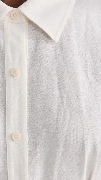 SIMKHAI Claudine hort leeve hirt Midi Dress White | Thumbnail 6
