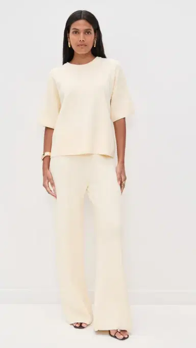 English Factory Collar Knit Half Sleeves Top | Thumbnail 5