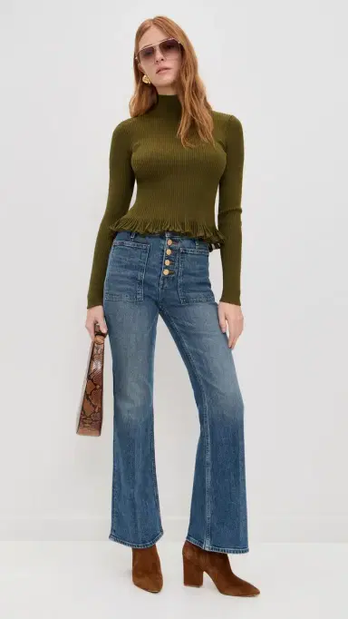 Ulla Johnson Stretch Lou Jeans Danube 32 | Thumbnail 2