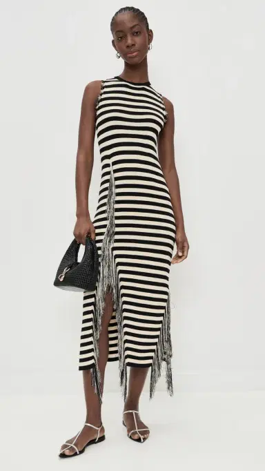 SIMONMILLER Sabine Knit Dress Black/White Stripe | Thumbnail 5 SIMONMILLER Sabine Knit Dress Black/White Stripe | Thumbnail 5
