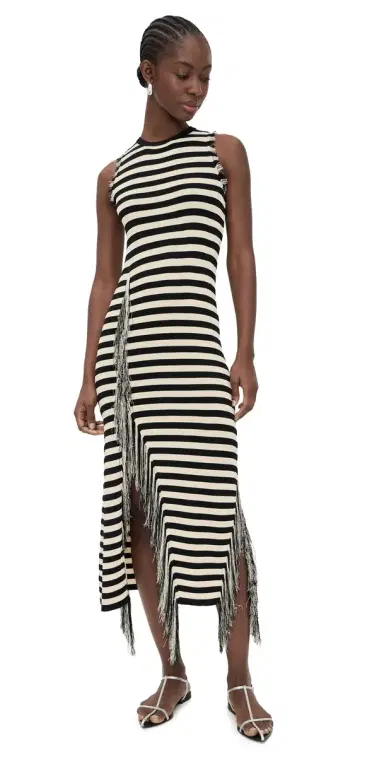 SIMONMILLER Sabine Knit Dress Black/White Stripe | Thumbnail 1 SIMONMILLER Sabine Knit Dress Black/White Stripe | Thumbnail 1