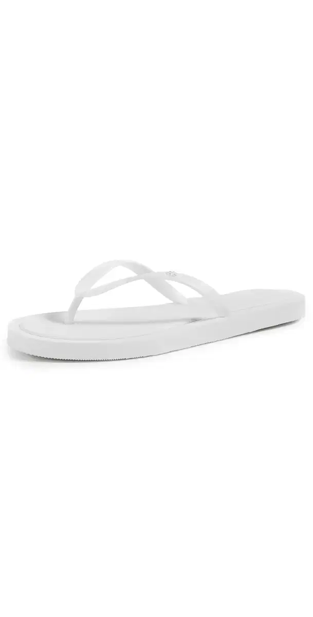 Tory Burch Kira Padded Flip Flops Optic White
