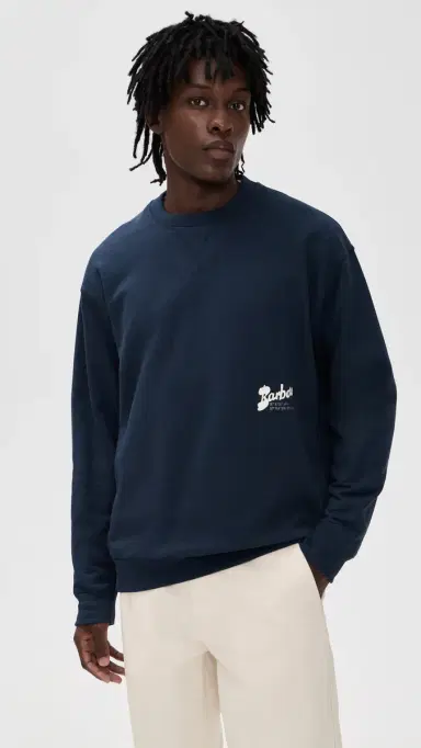 Barbour Blythe Crew Neck Sweatshirt Navy | Thumbnail 2