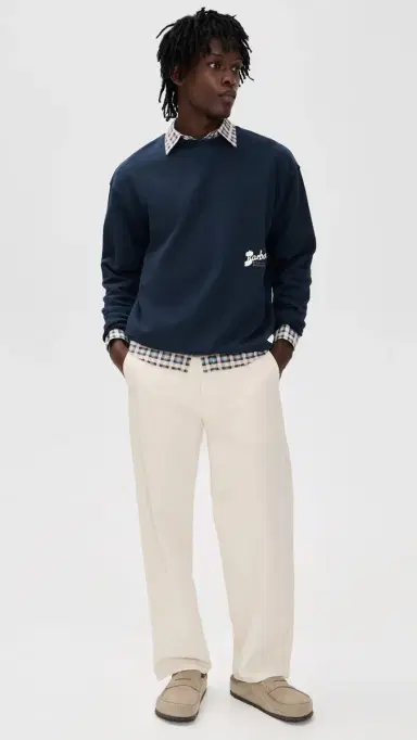 Barbour Blythe Crew Neck Sweatshirt Navy | Thumbnail 5