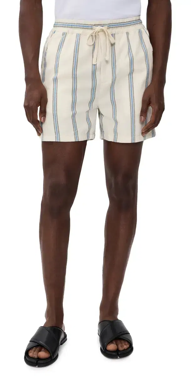 Lawson Stripe Shorts 5 Eggnog White