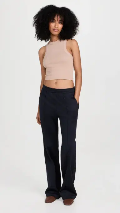 Tibi Active Knit Scottie Jogger Pants Navy S | Thumbnail 5