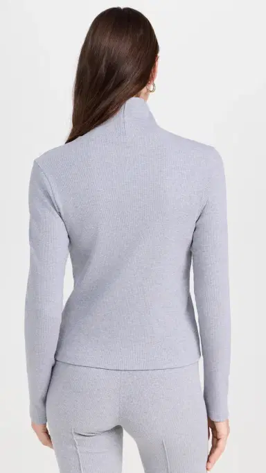 DONNI. The Rib Turtleneck Heather Grey | Thumbnail 3 DONNI. The Rib Turtleneck Heather Grey | Thumbnail 3