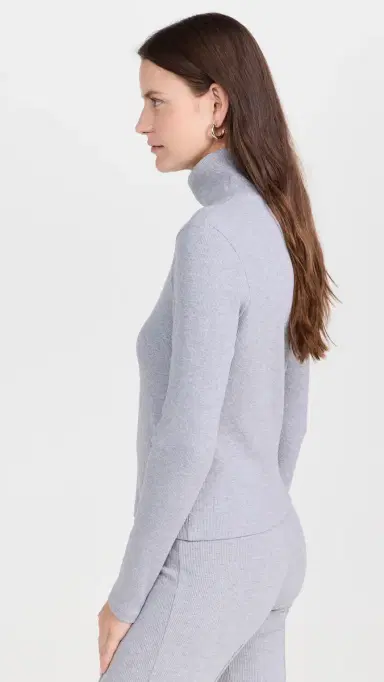 DONNI. The Rib Turtleneck Heather Grey | Thumbnail 4 DONNI. The Rib Turtleneck Heather Grey | Thumbnail 4