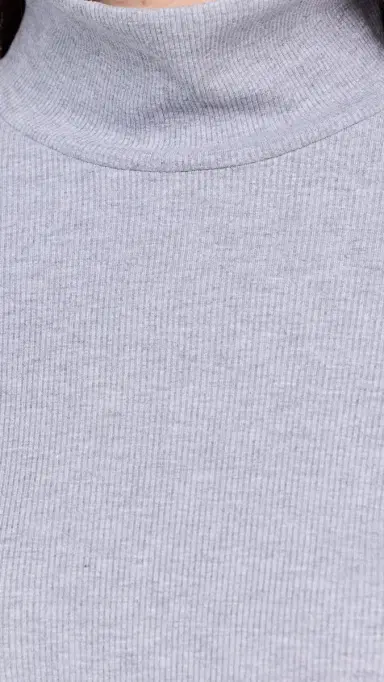 DONNI. The Rib Turtleneck Heather Grey | Thumbnail 6 DONNI. The Rib Turtleneck Heather Grey | Thumbnail 6