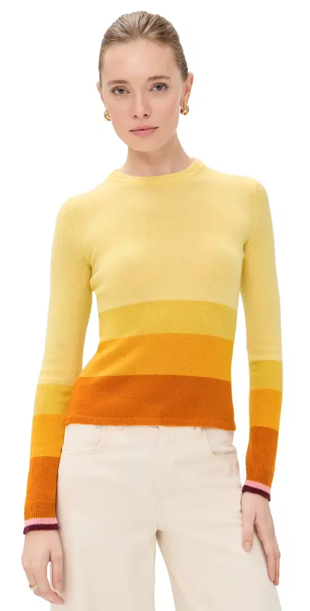 Tones Cashmere Crew Neck Sweater Yellow