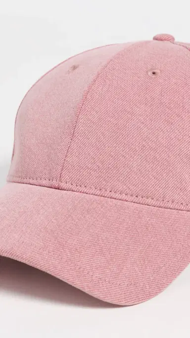 rag & bone Harlow Baseball Cap Pink Denim One Size | Thumbnail 5