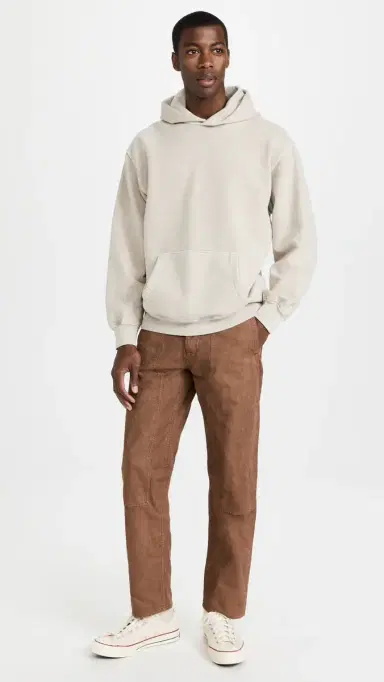 Madewell The McCarren Midweight Hoodie Sweatshirt Bleached Canvas S | Thumbnail 5