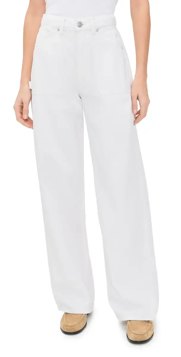 Taylor Relaxed Barrel High Rise Jeans White