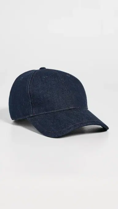 rag & bone Harlow Baseball Cap Midnight Wash Denim One Size | Thumbnail 2