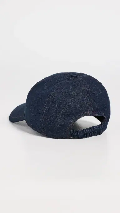 rag & bone Harlow Baseball Cap Midnight Wash Denim One Size | Thumbnail 4