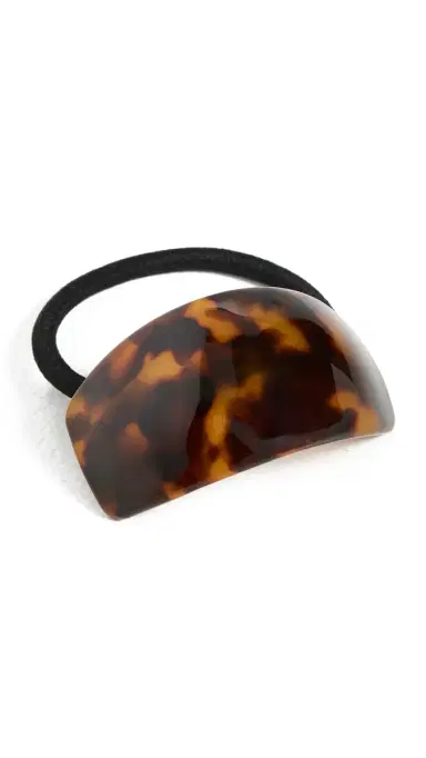 Lele Sadoughi Genie Acetate Hair Tie Tortoise One Size | Thumbnail 5