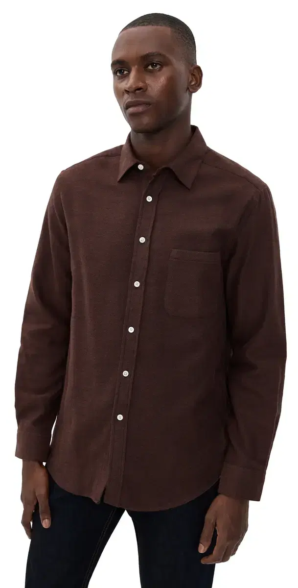 Teca 2.0 Brushed Flannel Button Down hirt Brown