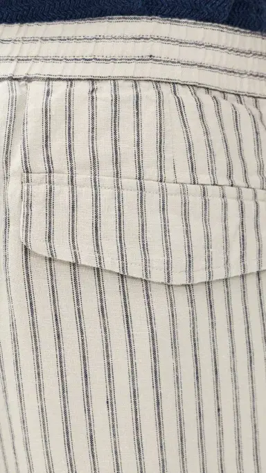 Vince Ballston tripe Hemp Shorts 8 Parchment/Coastal tripe | Thumbnail 6 Vince Ballston tripe Hemp Shorts 8 Parchment/Coastal tripe | Thumbnail 6