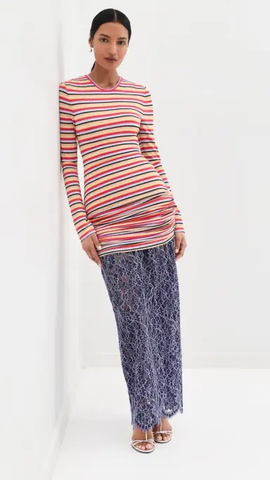 Christopher Esber Calypso Iris Lace Dress Calypso Stripe | Thumbnail 2 Christopher Esber Calypso Iris Lace Dress Calypso Stripe | Thumbnail 2