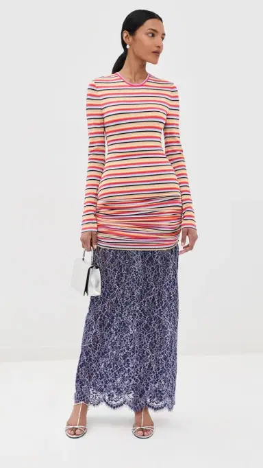Christopher Esber Calypso Iris Lace Dress Calypso Stripe | Thumbnail 5 Christopher Esber Calypso Iris Lace Dress Calypso Stripe | Thumbnail 5
