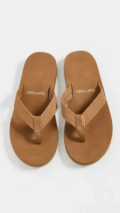 Hari Mari Fields Flip Flops Tan/Olive 9 | Thumbnail 4 Hari Mari Fields Flip Flops Tan/Olive 9 | Thumbnail 4