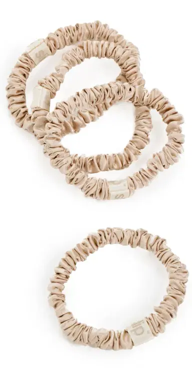 Slip Skinny Silk Scrunchies Set of 4 Blonde One Size | Thumbnail 1