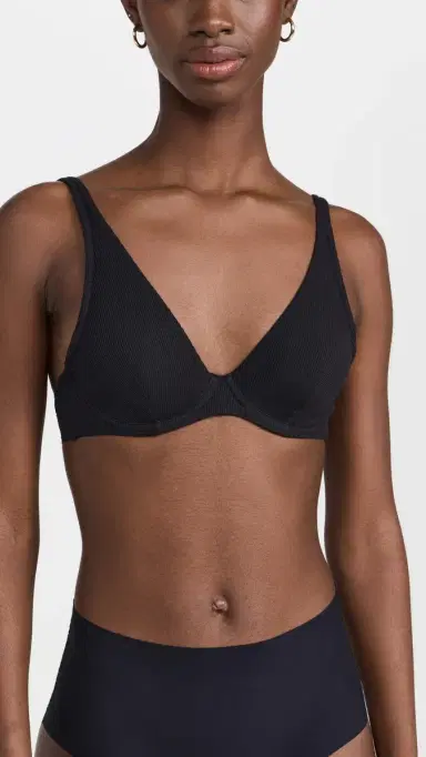 Simone Pérèle Eugenie Sheer Plunge Bra Black | Thumbnail 2