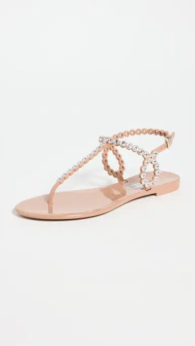 Aquazzura Almost Bare Crystal Jelly Sandals Powder Pink | Thumbnail 2