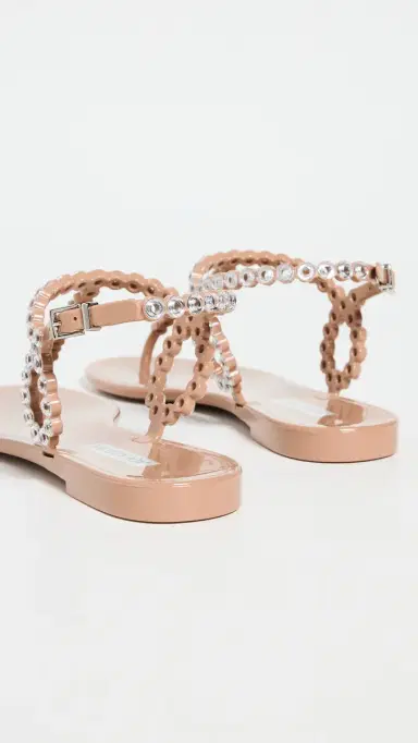 Aquazzura Almost Bare Crystal Jelly Sandals Powder Pink | Thumbnail 4