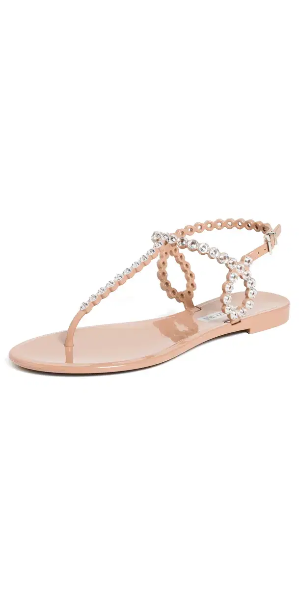 Almost Bare Crystal Jelly Sandals Powder Pink