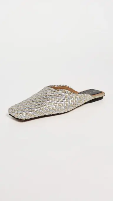 Stella McCartney Metallic Woven Alter Mat Slippers Silver/Gold | Thumbnail 5 Stella McCartney Metallic Woven Alter Mat Slippers Silver/Gold | Thumbnail 5
