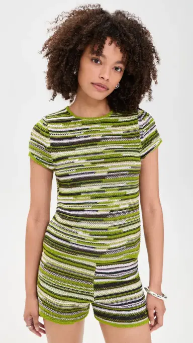 Proenza Schouler White Label Veya Knit Tee Apple ulti | Thumbnail 2