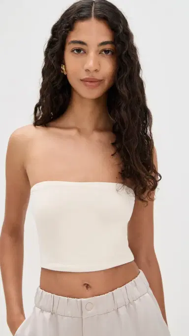 susana monaco Crop Tube Top Blanched Almond S | Thumbnail 2