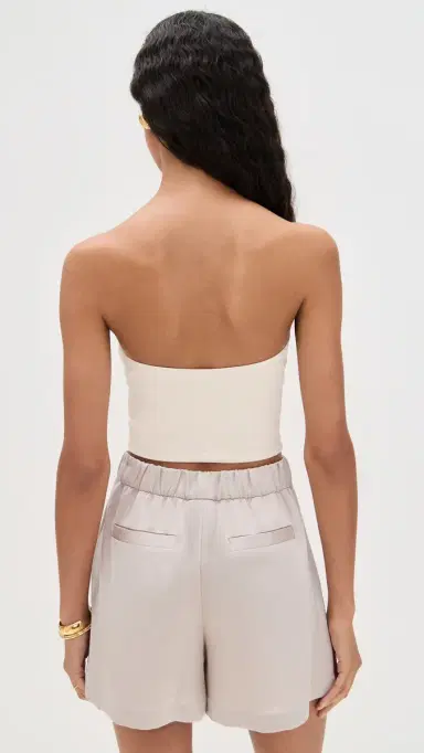 susana monaco Crop Tube Top Blanched Almond S | Thumbnail 3