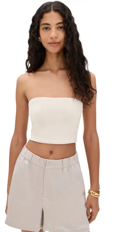 susana monaco Crop Tube Top Blanched Almond S | Thumbnail 1