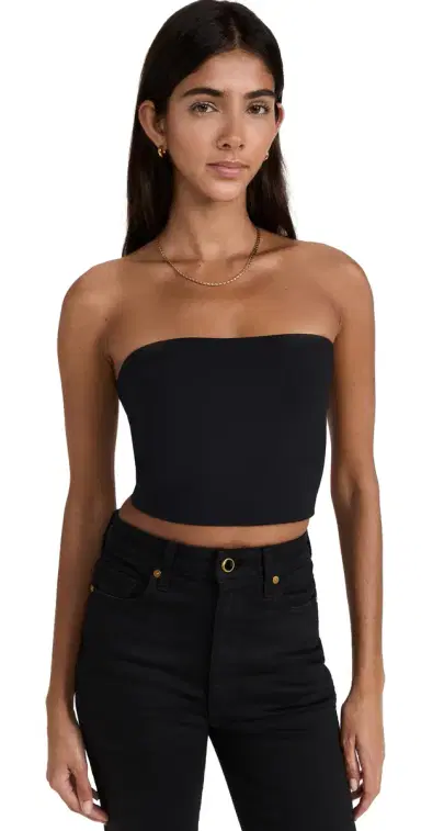susana monaco Crop Tube Top Black M | Thumbnail 1 susana monaco Crop Tube Top Black M | Thumbnail 1