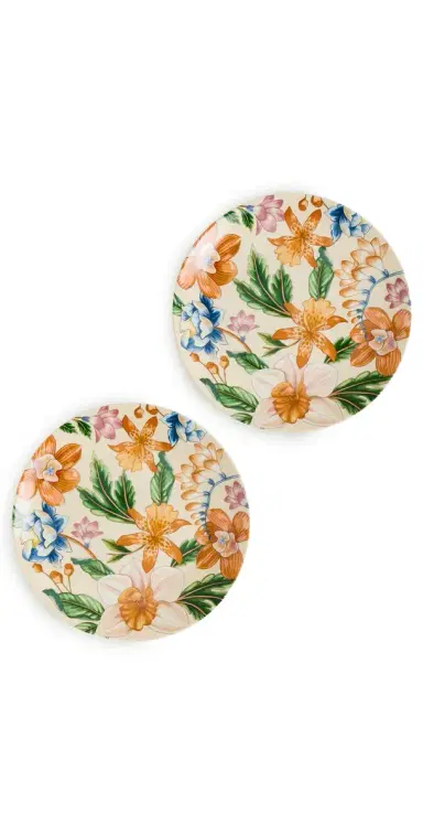FARM Rio Floral Nature Dinner Plates Set of 2 Multi One Size | Thumbnail 1