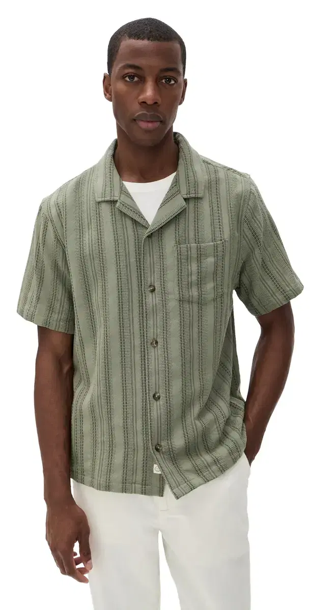 Marine Layer Dobby Resort hirt Olive