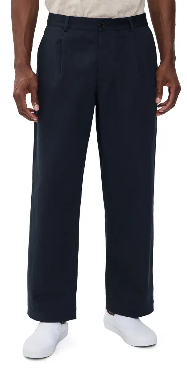 Universal Works Duke Pleated Trousers Navy