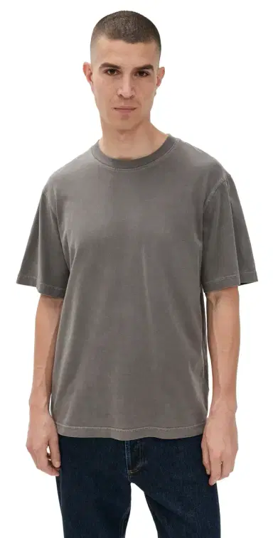 AGOLDE Asha Mock Neck Tee Flint | Thumbnail 1 AGOLDE Asha Mock Neck Tee Flint | Thumbnail 1