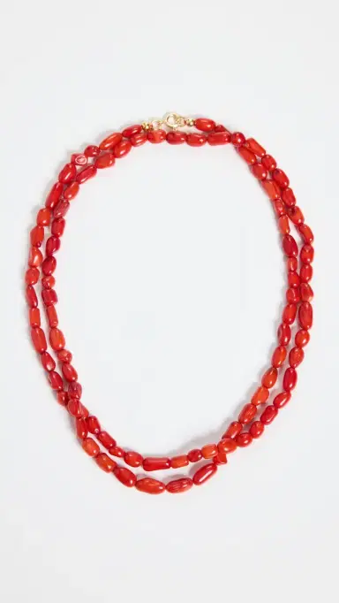 Maison Irem Nungwi Necklace Red One Size | Thumbnail 2
