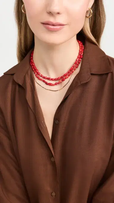 Maison Irem Nungwi Necklace Red One Size | Thumbnail 3