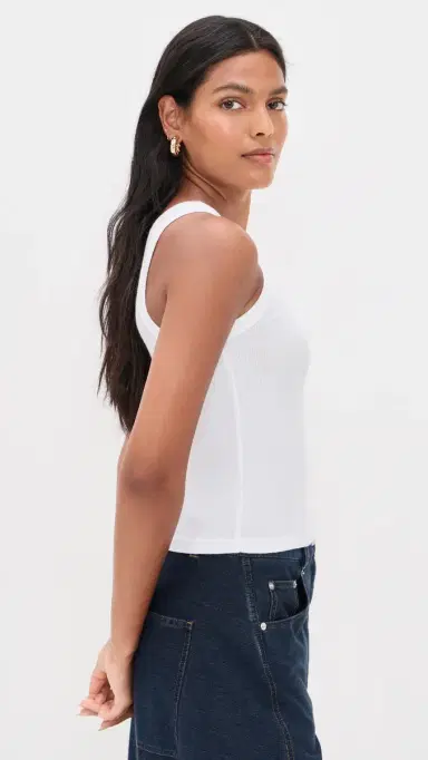 perfectwhitetee Elle Rib Tank White M | Thumbnail 4 perfectwhitetee Elle Rib Tank White M | Thumbnail 4