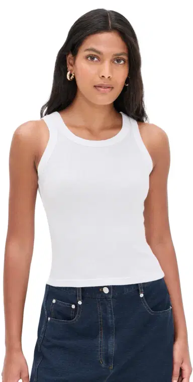 perfectwhitetee Elle Rib Tank White M | Thumbnail 1 perfectwhitetee Elle Rib Tank White M | Thumbnail 1