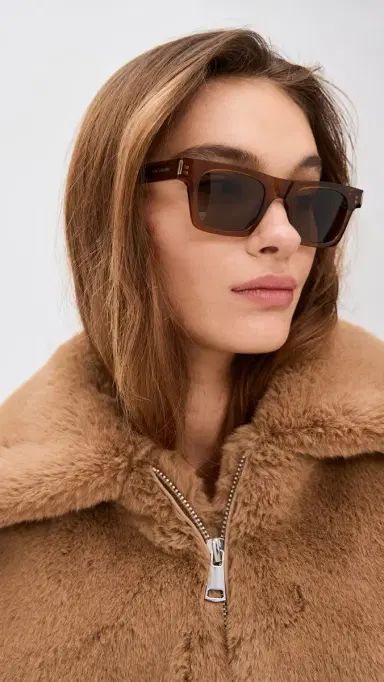 Saint Laurent SL 719 Sunglasses Brown-Brown-Brown One Size | Thumbnail 3 Saint Laurent SL 719 Sunglasses Brown-Brown-Brown One Size | Thumbnail 3