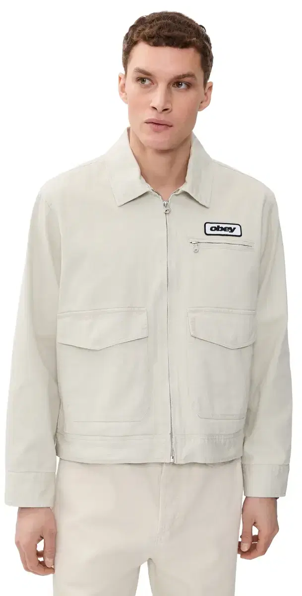 Obey Walter Barn Jacket Silver Birch Faded Wash