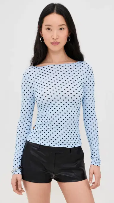 Miaou Amelia Top Blue mall Dot | Thumbnail 2