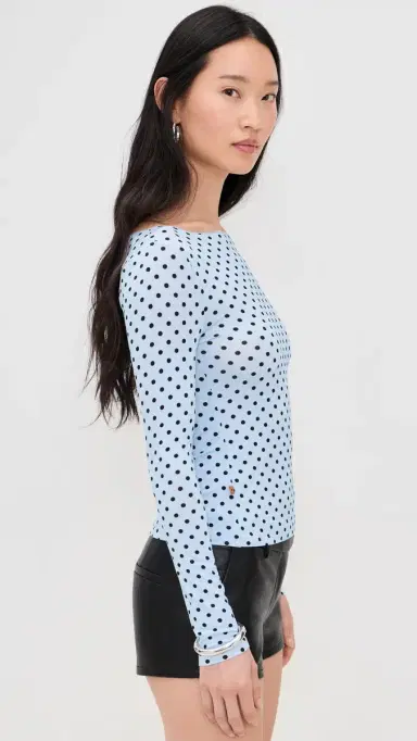 Miaou Amelia Top Blue mall Dot | Thumbnail 4