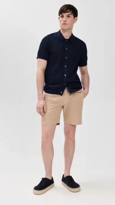 Onia Crochet Knit Button Up Deep | Thumbnail 5