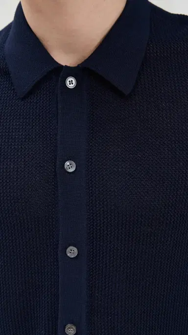 Onia Crochet Knit Button Up Deep | Thumbnail 6